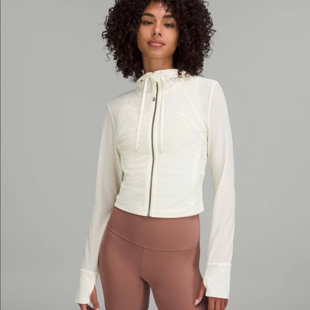 SOLD❗️BNWT❗️Lululemon Mesh Hooded Cropped Jacket in Lemon Sorbet Size 4